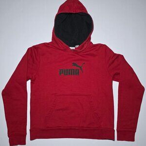 Puma Youth Boys Red and Black Pullover Hoodie Size Small